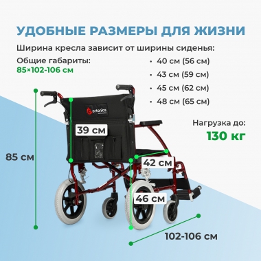 ORTONICA 11836-001 Кресло-коляска для инвалидов Escort 600