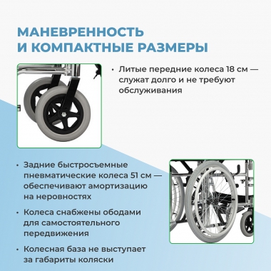 ORTONICA 12012-001 Кресло-коляска для инвалидов Home 60