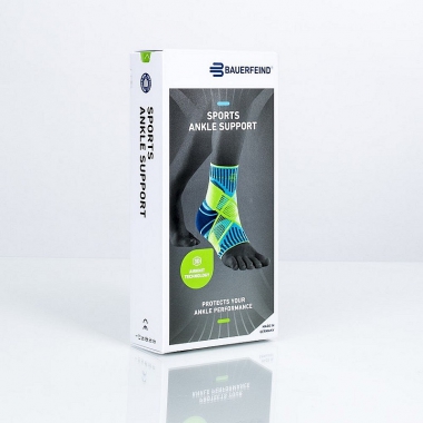 BAUERFEIND 4312-025 Спортивный бандаж на голеностопный сустав усиленный BAUERFEIND Sports Ankle Support, черный