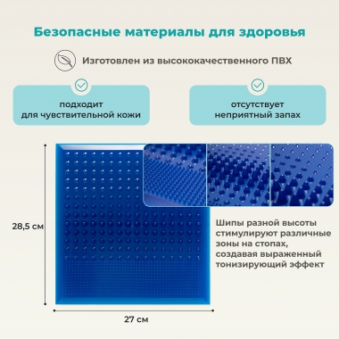 ДЕЛЬТА-ТЕРМ 3613-001 Массажный коврик ДЕЛЬТА-ТЕРМ Тонус Профи