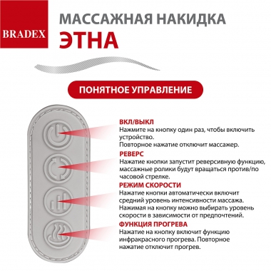 BRADEX 12024-001 Массажная накидка для тела ЭТНА