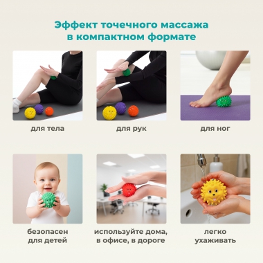 ДЕЛЬТА-ТЕРМ 3619-001 Массажер ДЕЛЬТА-ТЕРМ Шарик-Ежик, 5 См