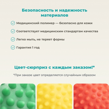ДЕЛЬТА-ТЕРМ 3619-001 Массажер ДЕЛЬТА-ТЕРМ Шарик-Ежик, 5 См