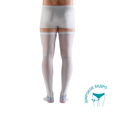 VENOTEKS 3155-007 Компрессионные чулки VENOTEKS Госпитальный ТРОМБО18 (Hospital THROMBO18) 1 класс компрессии, открытый мыс, белые