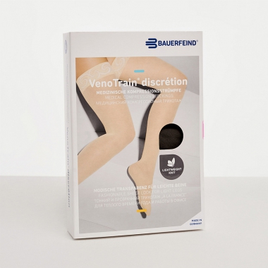 BAUERFEIND 3180-002 Компрессионные гольфы BAUERFEIND VenoTrain discretion 2 класс компрессии, черные