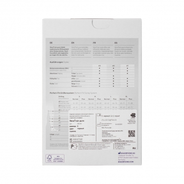 BAUERFEIND 10440-001 Компрессионные чулки BAUERFEIND VenoTrain pure 2 класс компрессии, открытый мыс, черные