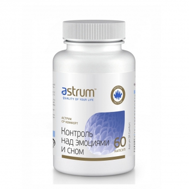 ASTRUM 10542-001 Комплекс витаминов группы B Аструм СР Комфорт (Astrum SR-Comfort) контроль над эмоциями и сном, 60 капсул